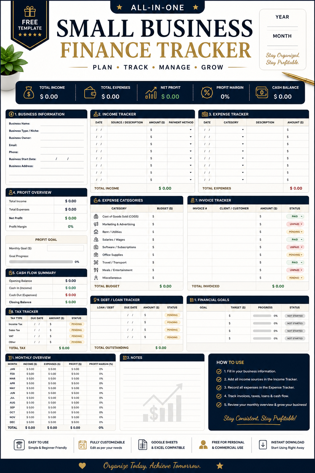 Small Business Templates   Looking for printable business forms? Explore easy to customize designs for every entrepreneur.  Grab Yours Free  #Entrepreneur #SmallBusiness #BusinessResources #BusinessOrganization #DigitalDownloads