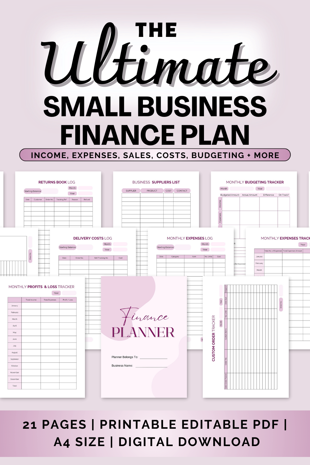 Editable Small Business Templates  Grow your online business with editable business forms.  Get Free Templates  #CreativeFabrica #DigitalTemplates #StartupBusiness #BusinessOrganization #BusinessGrowth